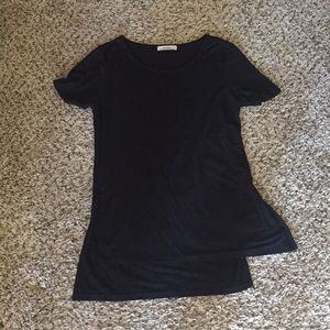 🖤 Classic Black Tee with Side Slits